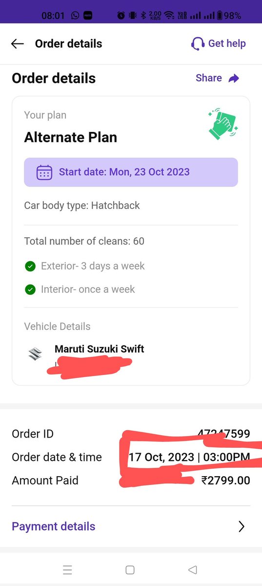 PerspectiveKum1's tweet photo. A nice scam in the name of service is being run by @parkplus_io. The existing plan validity was till 22nd October and they auto renewed without even giving an option of cancelling the subscription on 17th.  @amit_lakhotia https://t.co/TJLrzkKcXC