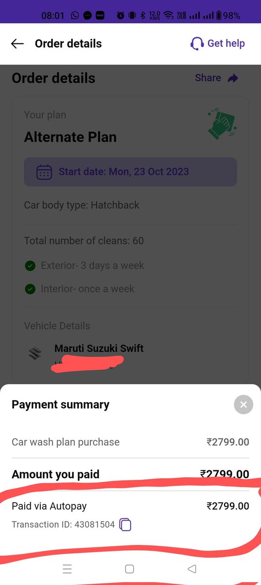 PerspectiveKum1's tweet photo. A nice scam in the name of service is being run by @parkplus_io. The existing plan validity was till 22nd October and they auto renewed without even giving an option of cancelling the subscription on 17th.  @amit_lakhotia https://t.co/TJLrzkKcXC