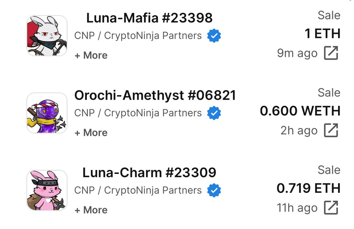 うおおお、CNPが1ETHで約定！久しぶりですねぇ。。