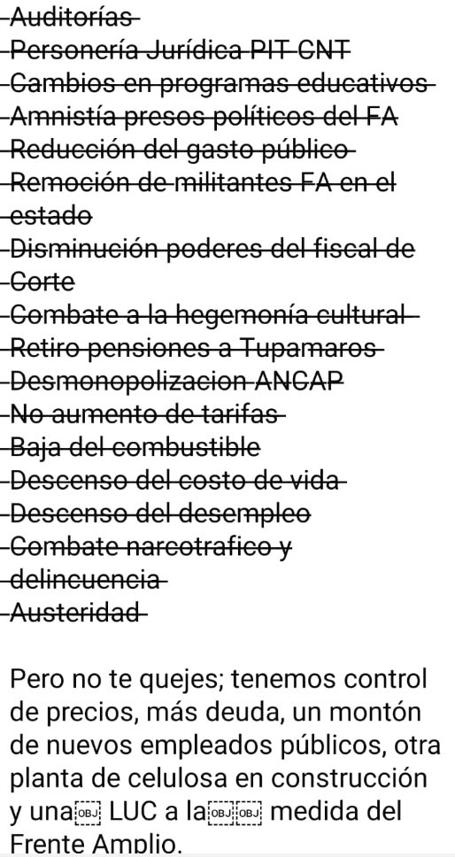 CarlosTabarez9's tweet photo. Votamos una Coalición,por tabla llegó al Ejecutivo un Herrerista que “se vino a hacer cargo” … después de 4 años solo saltaron los fusibles , ministros , senadores, jerarcas de varios ministerios y alguno más está en la cuerda floja ! FAPIT tenes la mesa tendida ! https://t.co/CwAVfYKy7e