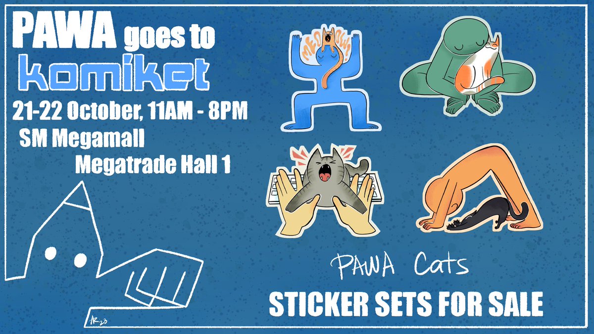 PAWA_Official's tweet photo. We are selling stickers at @KomiketPH today until tomorrow at SM Megamall! See you there and grab our sticker sets!

Thank you to the following artists for the sticker set designs: Jehanne Sanchez, Glea Marte, and Marvinne De Guzman https://t.co/g4TZwC97Si