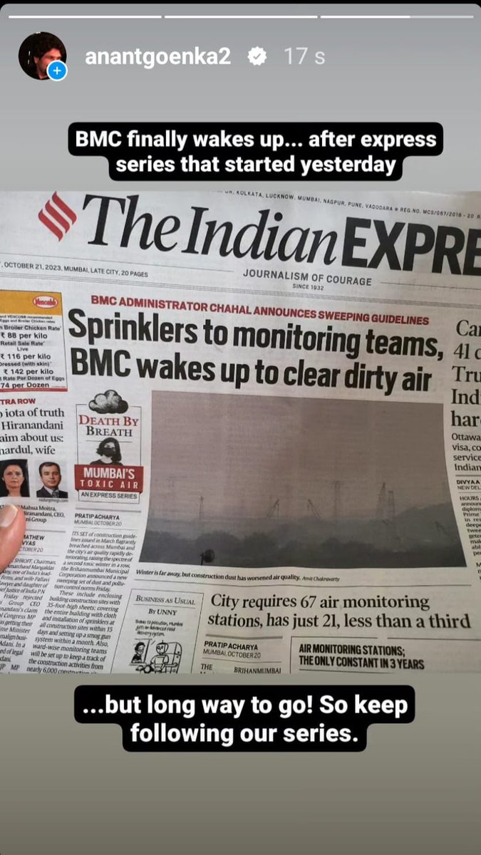 _rohanverma's tweet photo. We need much more action on poor quality air taken in Delhi too, and other cities across the country. I hope this is urgently taken up by the respective authorities. We can’t have our kids, our elders, our vulnerable, and frankly, anyone - live in difficulty. 

@PMOIndia @narendramodi @BJP4India seeking your strong leadership on enforcing this through centre, state, local governments in your control, and federal governance influence like you’ve done on so many other great initiatives in the last many years - please do ensure this issue is resolved too. 

@ArvindKejriwal @AamAadmiParty @BhagwantMann @raghav_chadha you all came into power in Delhi & Punjab in these last couple of years, promising these problems will be resolved. It’s time that we, the people, would like to see results. 

Beyond government action, what other steps are in control of the private sector, NGOs and individual residents that can be taken urgently to improve air quality this winter. Twitter/X users - would love to hear thoughts/comments/know about ideas/tools/efforts/actions that can be further galvanised and adopted… 

#delhiair #AirQuality #pollution #breathe