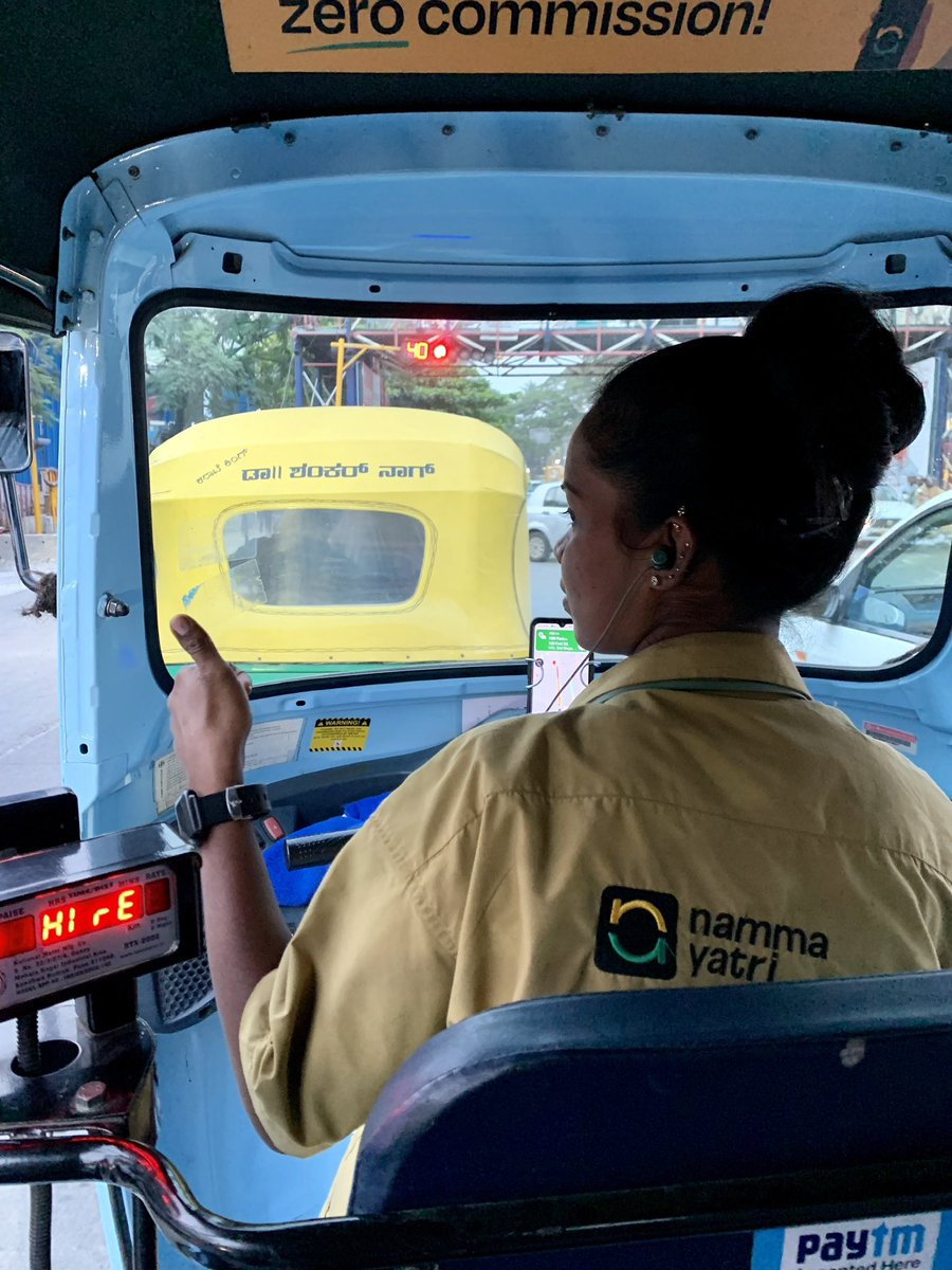 Yesterday I booked <a href="/nammayatri/">Namma Yatri</a> auto and got a e-riksha driven by Sou***** She spoke to me about being a single mother and working 2 jobs. Now she wants to drive the auto full time. What an empowerment effort by #nammayatri who trains women and then rents the autos to them. Kudos!