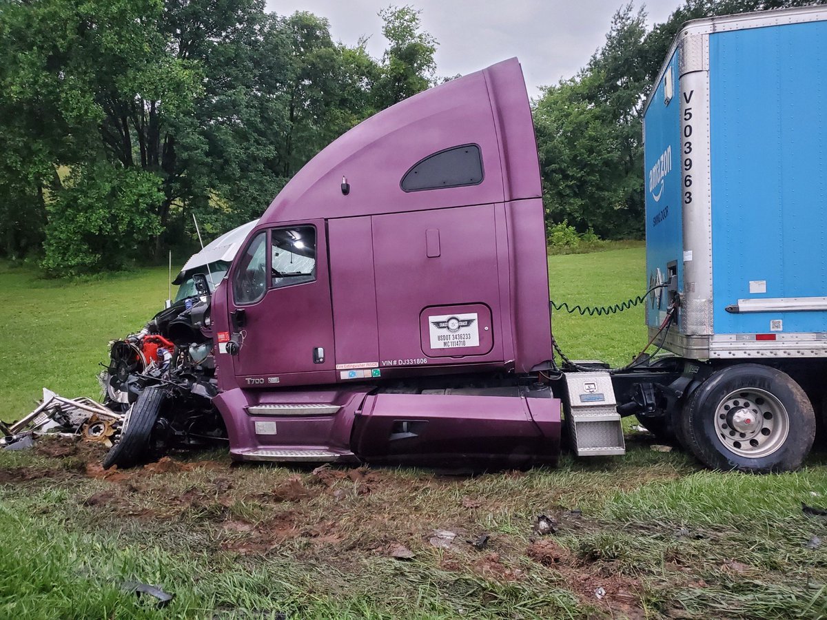 AMAZON driver fell asleep at the wheel and hit 3 parked tractors at 80 miles an hour!! One of them was a NOOA member!!! Break the rules at AMAZON and get first creck at the loadboard next week!!!