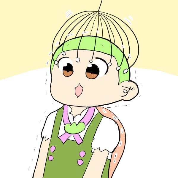 ずんだもん「頭さわさわずんだもん 」|しよ柄にこのイラスト