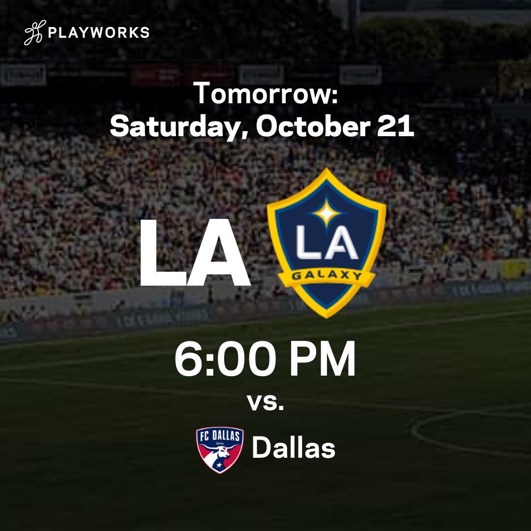PlayworksSoCal's tweet image. We’ll be at the LA Galaxy vs FC Dallas game tomorrow! Will you be there?? @LAGalaxy @dignityhealthsp We can’t wait!