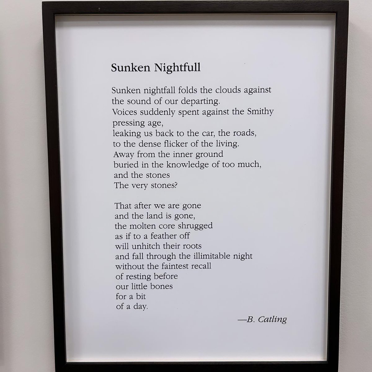 vexcavator's tweet photo. Spotted by @andyallo while in London (from the artist's IG account):
"...a beautiful poem by Brian Catling"
@apollolaan
#bcatling #briancatling https://t.co/lt6YRaf3PB