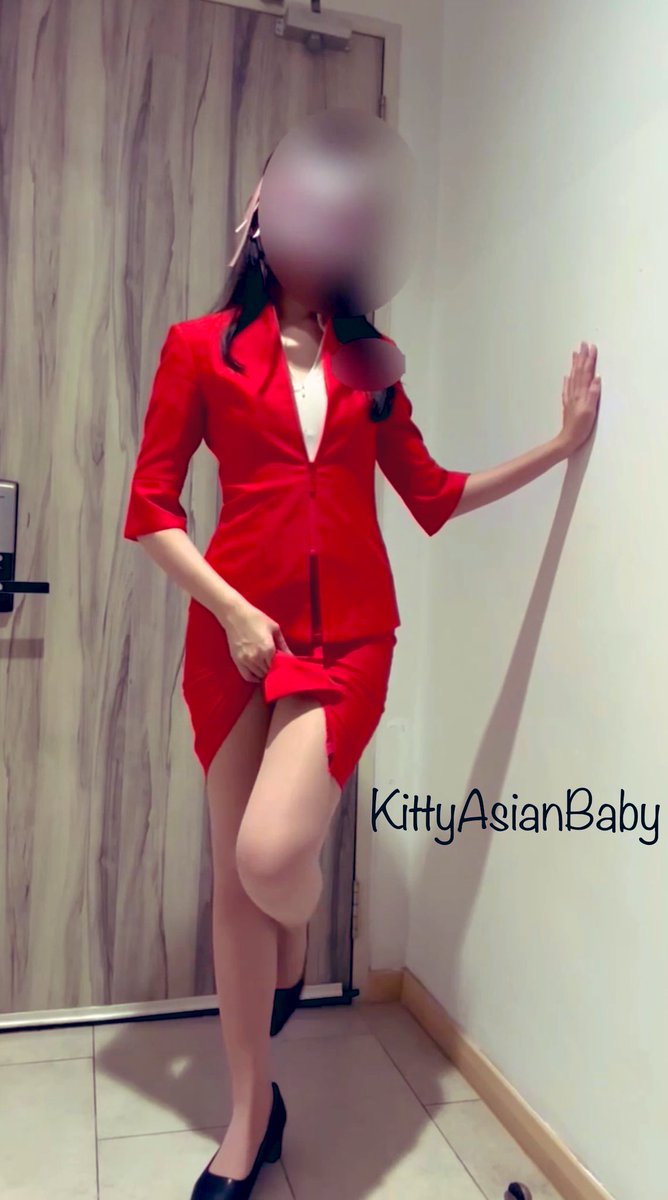 kittyasianbaby's tweet photo. Curious to know what your favourite stewardess wears to work underneath? https://t.co/ro6OpT99XW