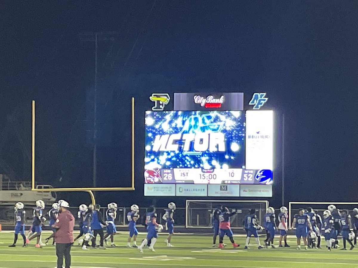 justinwterry's tweet photo. Playoff bound!!! Congratulations to our North Forney Falcons with a big win over Mesquite High to clinch our first 6A playoff birth. Very proud of our students, staff, and definitely Coach Luster! #forneyfamily https://t.co/DOarZnOUhb