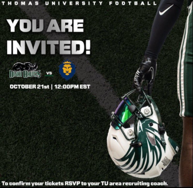 Taylor Richardson "Ð฿Ü"🎭 (@tayrich0206) on Twitter photo beyond blessed and honored to say i will be at Thomas University for a visit #GoNightHawks 🦅
<a href="/coachFortson35/">Spencer Fortson</a> <a href="/coachseay/">Christopher Seay</a> 🙏🏽 beyond blessed and honored to say i will be at Thomas University for a visit #GoNightHawks 🦅
<a href="/coachFortson35/">Spencer Fortson</a> <a href="/coachseay/">Christopher Seay</a> 🙏🏽