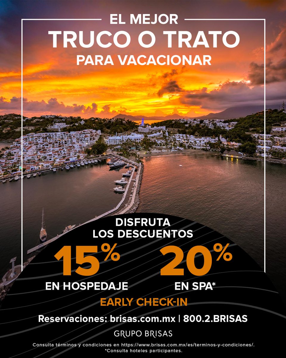 ¿𝗧𝗿𝘂𝗰𝗼 𝗼 𝘁𝗿𝗮𝘁𝗼 𝗽𝗮𝗿𝗮 𝘁𝘂𝘀 𝘀𝗶𝗴𝘂𝗶𝗲𝗻𝘁𝗲𝘀 𝘃𝗮𝗰𝗮𝗰𝗶𝗼𝗻𝗲𝘀? 👻🎃 ¡Nosotros tenemos la opción que te encantará! Reserva a partir de mañana  y obtén beneficios para disfrutar en nuestro maravilloso hotel.

Reserva en: bit.ly/2TPRvKD🛎.