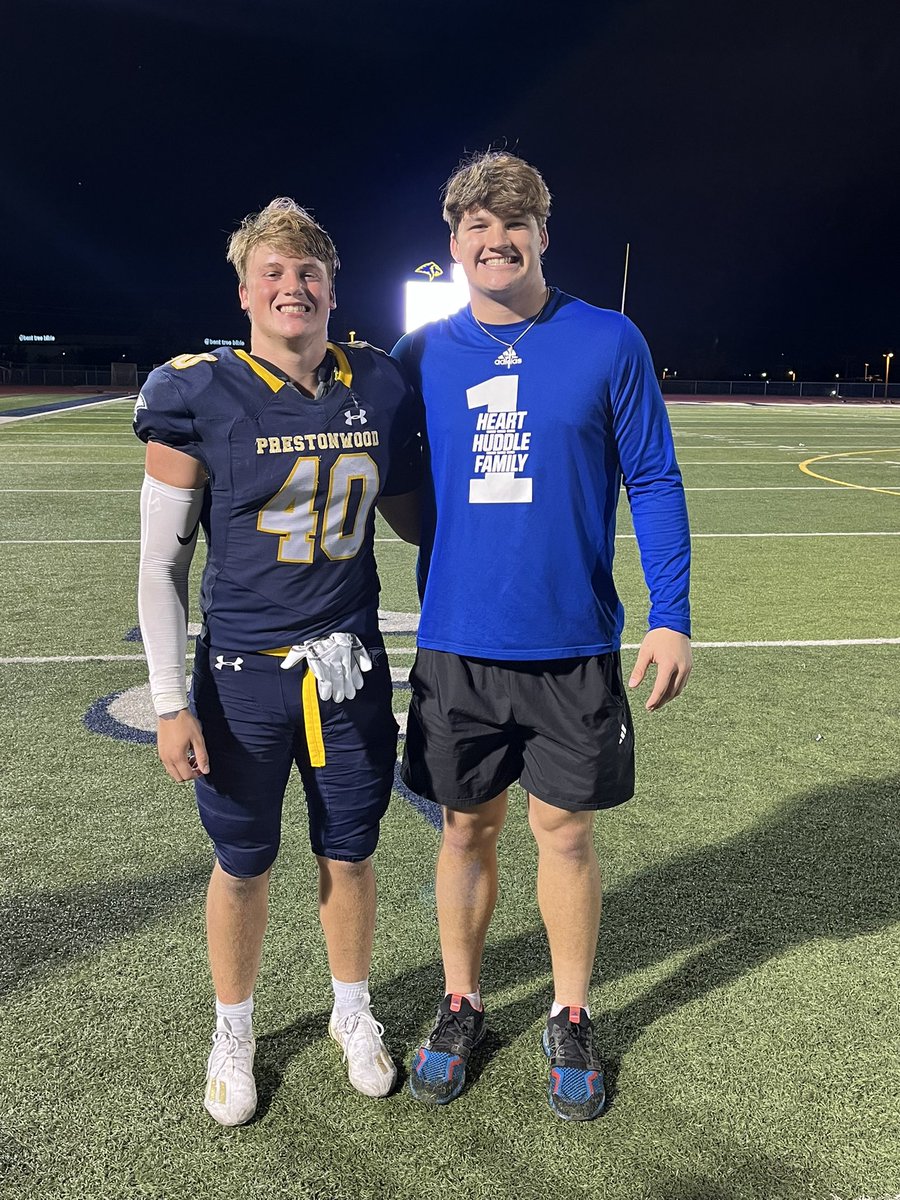 Loved seeing these @PCAAlumni home for homecoming! So proud of them on and off the field! @CarterStoutmire @mcgary_luke with @LunsfordHudson @PrestonwoodPCA @PCALionsFB @RecruitPCA @CUBuffsFootball @TulsaFootball