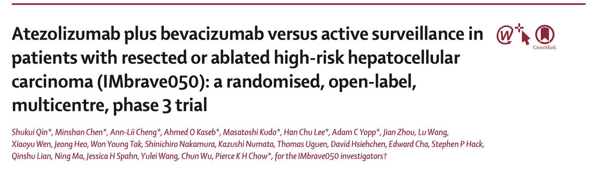 cabibbo78's tweet photo. IMbrave050 is the first positive phase 3 study of adjuvant treatment for hepatocellular carcinoma. Longer follow-up for both recurrence-free and overall survival is needed to assess the benefit–risk profile more fully.

https://t.co/X5c9wrvYGB https://t.co/5noCqb46qu