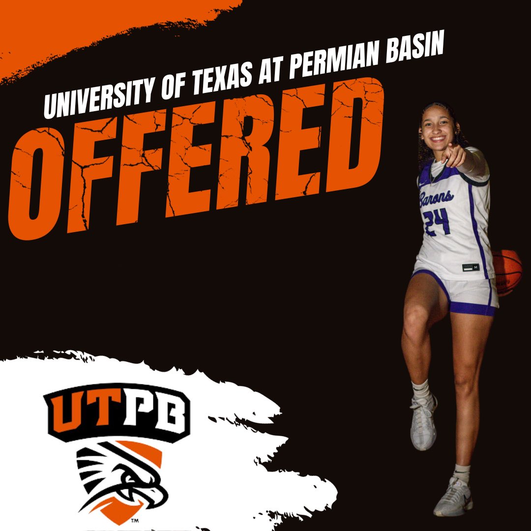 After an amazing official visit,  I am so grateful and blessed to receive my first offer from University of Texas at Permian Basin!! Thank you <a href="/Coach_Rae/">RAE BOOTHE</a> <a href="/CoachTorres_1/">Coach Torres</a> <a href="/YBatch3/">Coach YB</a> for having me!!🧡🖤 <a href="/CoachMattHayes/">Matthew Hayes</a> <a href="/makaylamabry/">Makayla Mabry</a> <a href="/SAFinestbball/">SA Finest Basketball</a>