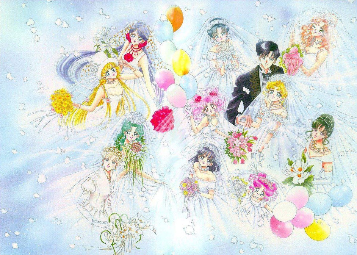 It feels not complete without chibiusa and chibichibi on the wedding party ❤️❤️

I only draw the dress and making small change based on Naoko’s art for their wedding dress, chibiusa’s gloves a bit confused because it shown different on both art.

I hope you guys like it :)