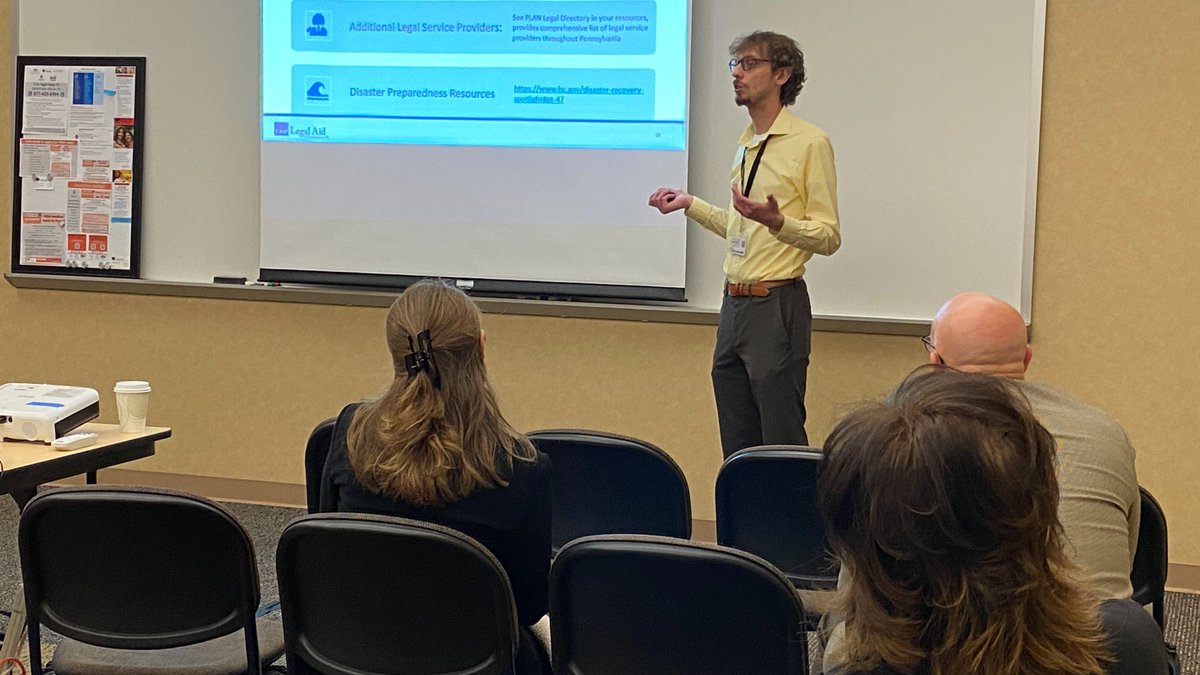 LegalAidSEPA's tweet image. ALTOONA - LASP staff discussed "The Importance of Disaster Legal Aid in Response &amp;amp; Recovery" @KEMAConference Oct. 16, 2023, about communications in response to Hurricane Ida, lessons learned, &amp;amp; a primer on legal aid, @PALegalAidNet &amp;amp; @LSCtweets.

#KEMACon2023 #HurricaneIda