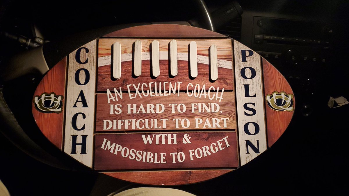 ClayPolson 🏈 (@polsonclay) on Twitter photo Today <a href="/ZacharyGranberg/">ZacharyGranberg</a> gifted me this with his family. Many have asked with all the time away from family and stress why I chose to continue teaching/coaching. This is why. To continue to be the light in others lives I was called to be. -Matthew 5:16- thank you for the reminder! Today <a href="/ZacharyGranberg/">ZacharyGranberg</a> gifted me this with his family. Many have asked with all the time away from family and stress why I chose to continue teaching/coaching. This is why. To continue to be the light in others lives I was called to be. -Matthew 5:16- thank you for the reminder!