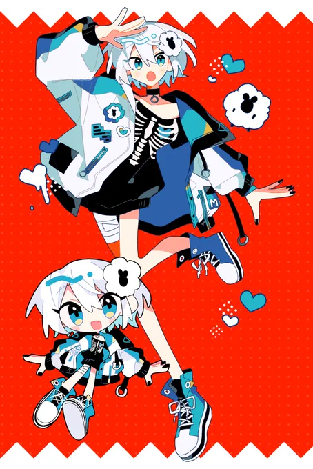 大大大好きなイラストレーターのなしろ( )さんにskebでミキちゃんを描いていただきました……っ 滅茶苦茶可愛い……!世界一可愛い〜!!! 全てがLOVEです……本当にありがとうございます!家宝……  #ミキの原稿進捗