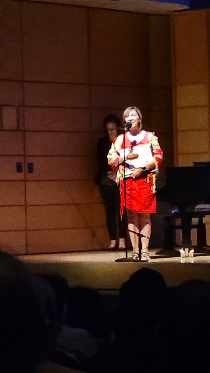 SamNelles1's tweet photo. @SD57PG Congratulations to @dptstrojans Susan Klein for winning the Outstanding Professional Secondary Music Educator Award, presented at a packed Chan Center at UBC @BCMEA https://t.co/BDTFrqjPpv