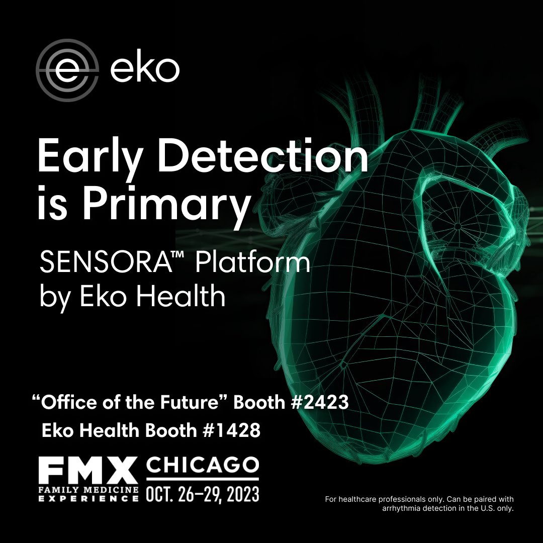 We're pleased to be invited by the American Academy of Family Physicians (@aafp) to showcase SENSORA™ at the Office of the Future pavilion, booth #2423, during the annual FMX Conference. ekosensora.com/blogs/events/a… #AAFPFMX #FamilyMedicine #AAFP