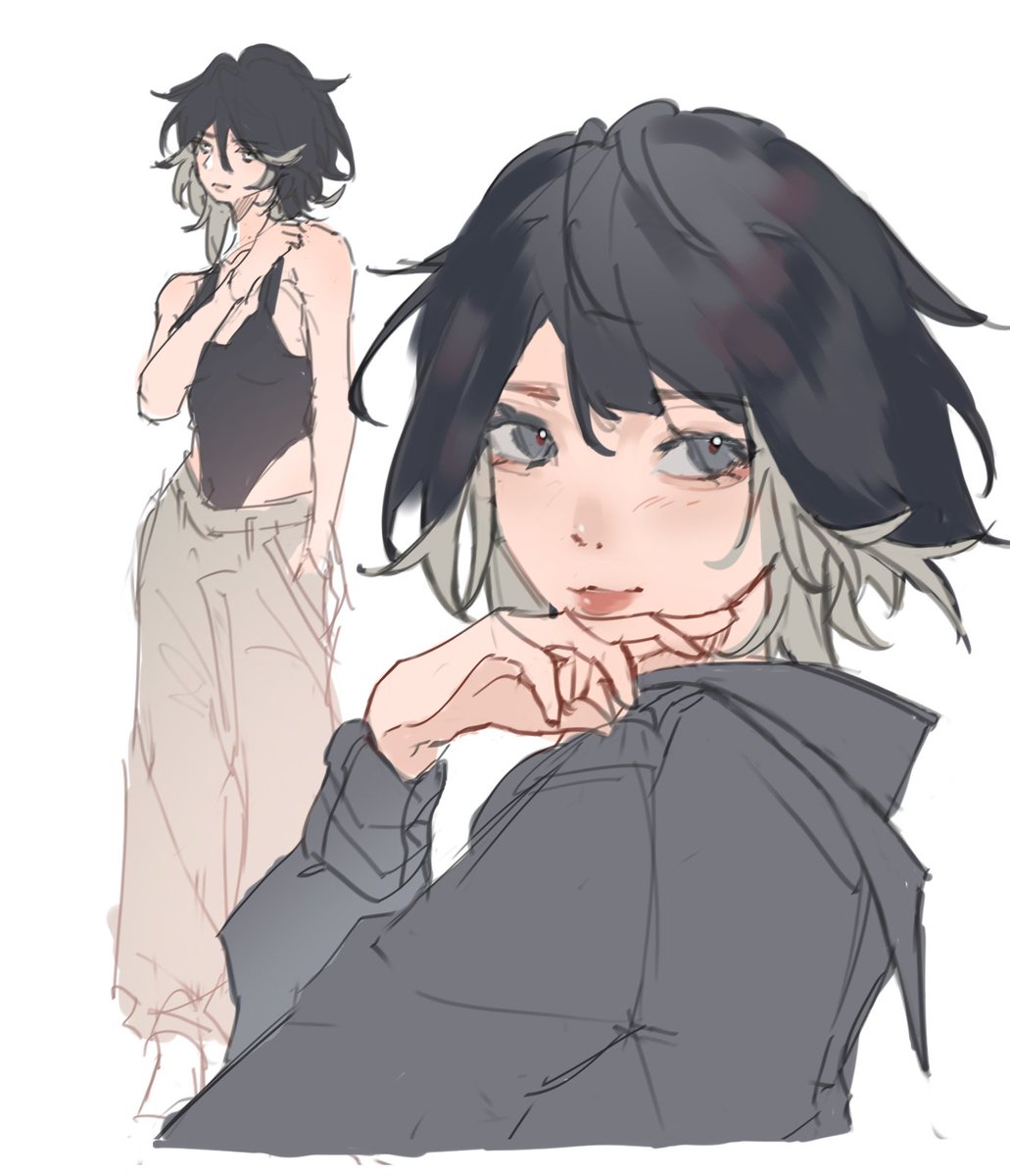 ryuxchii's tweet photo. Some drafts of my new persona, "RJ" !!(⁠人⁠*⁠´⁠∀⁠｀⁠)⁠｡⁠*ﾟ⁠+ #ocart https://t.co/OBwzyh5JvM