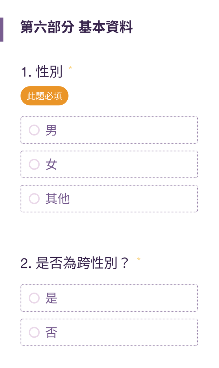 DovePacket's tweet photo. 先上結論 現在這類問卷的目的在於營造社會對小ㄐㄐ自主男跨的歧視結論，廢問卷指數差不多跟委外世新結果被以結果不如意拋棄的幾十萬問卷一樣

政府沒有要推但會製作誘導性問卷達到必須推的結論🥸
https://t.co/bLhD3pEFcb https://t.co/4VVPf5N1jy