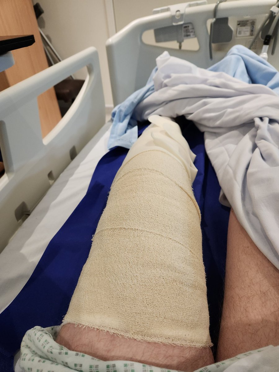 andrewsnell64's tweet photo. Knee replacement yesterday. Start of recovery today. I am taking my inspiration for recovery from friends in USPMT and the Ipswich Town moto " Running towards adversary" although in my case its a case of hobble. https://t.co/oDOi5QIt0n