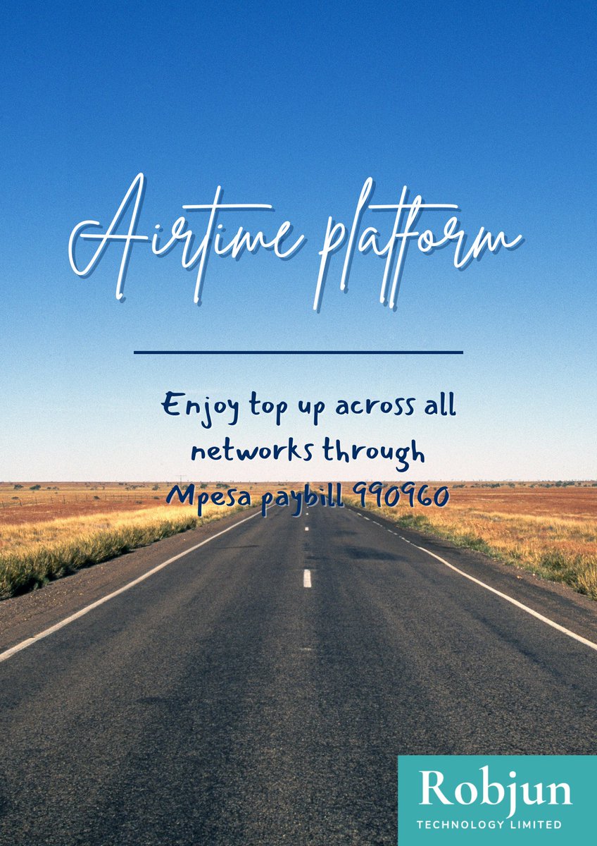 RobjunLimited's tweet image. Running low on airtime??
No problem.
Use 990960 as the paybill to top up airtime across all networks