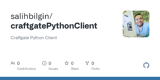 Bir projede kullandığım Craftgate Ödeme sistemi entegrasyonun Python Client çalışmasını github.com/salihbilgin/cr… reposunda paylaştım. Geliştirme sürecinde @craftgateio ekibine desteği için teşekkürler. Uzun zaman sonra güzel bir müşteri/destek deneyimi yaşadım.