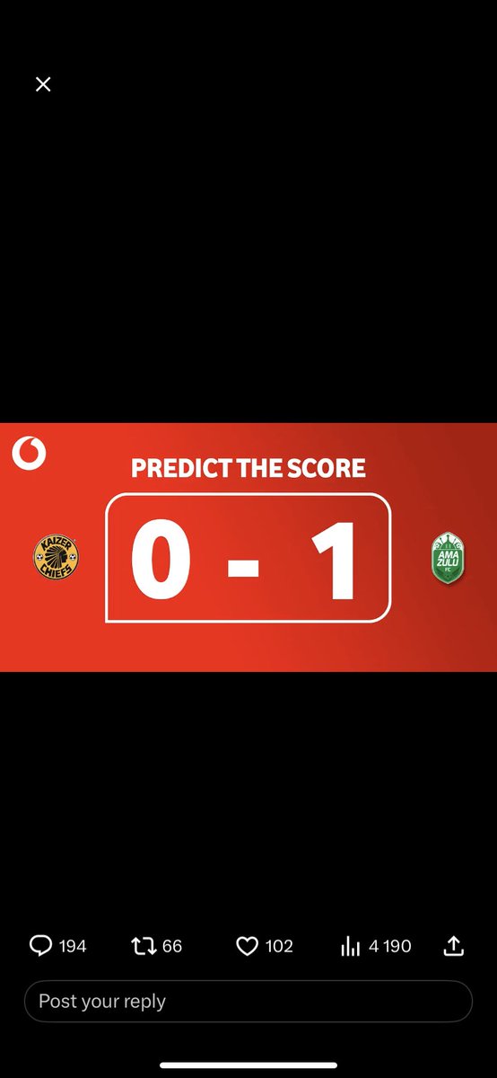KMathapo's tweet photo. @VodacomSoccer @KaizerChiefs @Vodacom Achuuu https://t.co/123dgmunaj