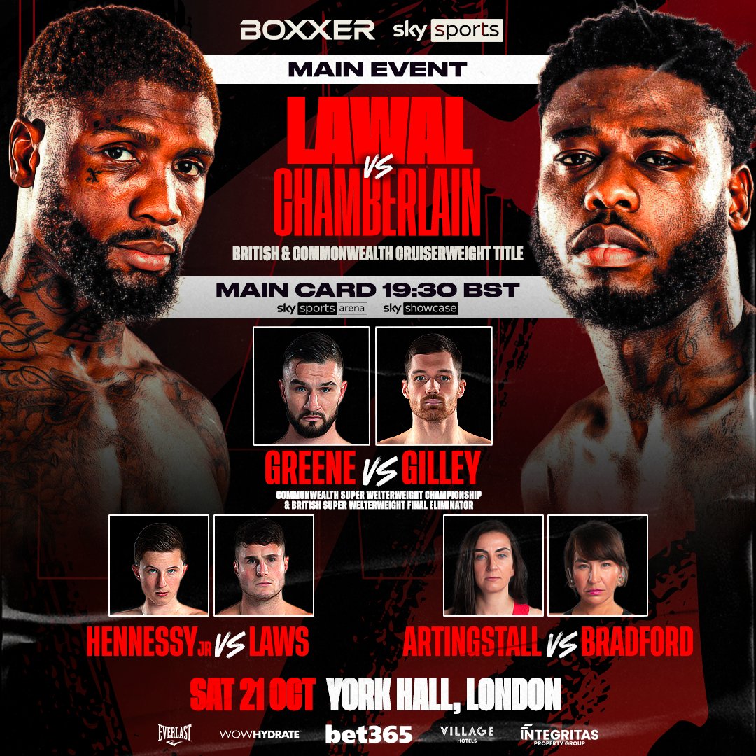BOXXER (@boxxer) on Twitter photo Your ๐๐๐๐๐๐๐๐ก Running Order ๐จ
It all kicks off from 19:30 tonight on Sky Sports. Donโt miss out ๐๐ฅ
#LawalChamberlain | Tonight | York Hall | <a href="/SkySportsBoxing/">Sky Sports Boxing</a> Your ๐๐๐๐๐๐๐๐ก Running Order ๐จ
It all kicks off from 19:30 tonight on Sky Sports. Donโt miss out ๐๐ฅ
#LawalChamberlain | Tonight | York Hall | <a href="/SkySportsBoxing/">Sky Sports Boxing</a>