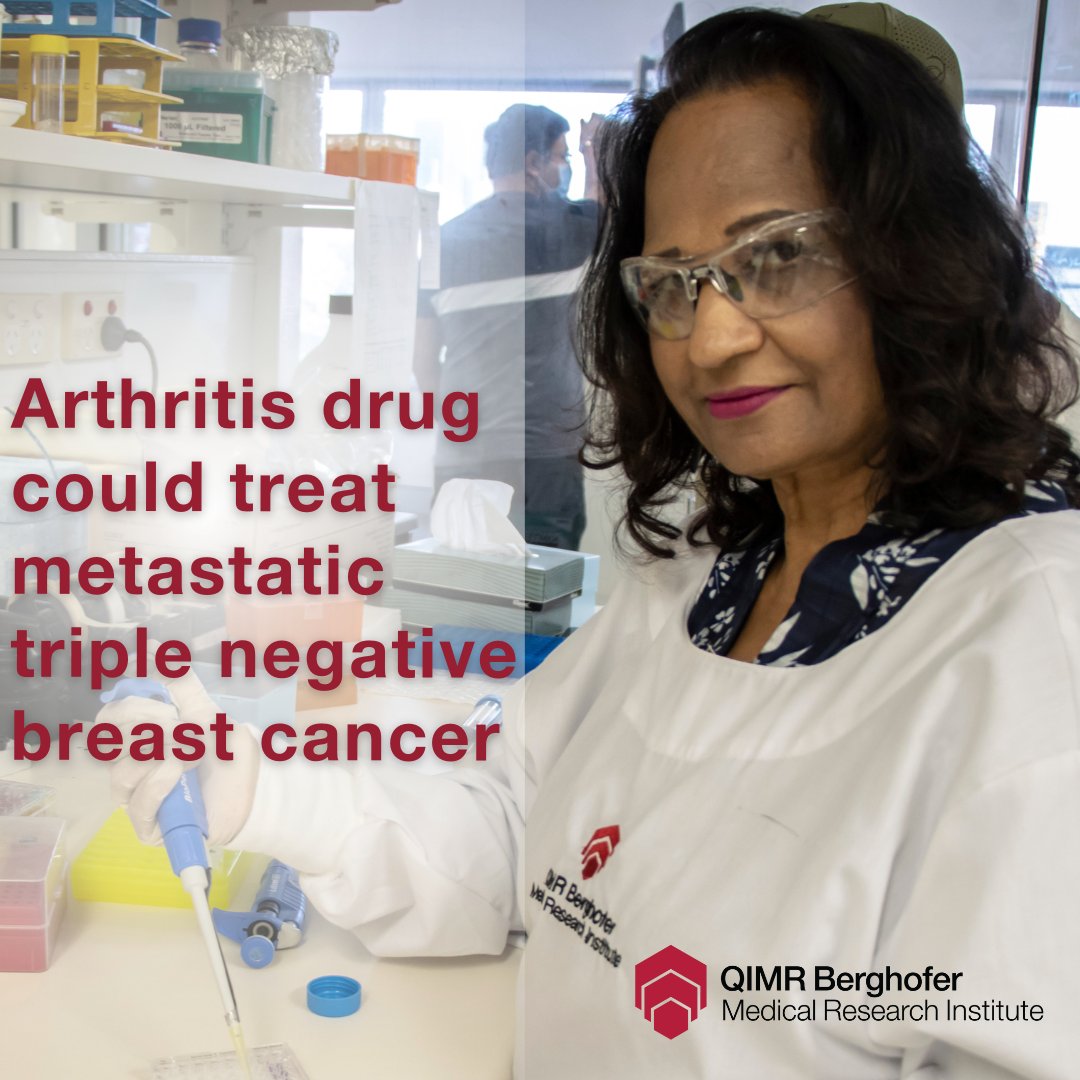 Professor @drKhannaKK is embarking on an inspiring journey to unlock the potential of arthritis drug #Auranofin for treatment of metastatic triple negative breast cancer, with @NBCFAus support.

Find out more: tinyurl.com/2dpw7j48

#October #breastcancerawarenessmonth