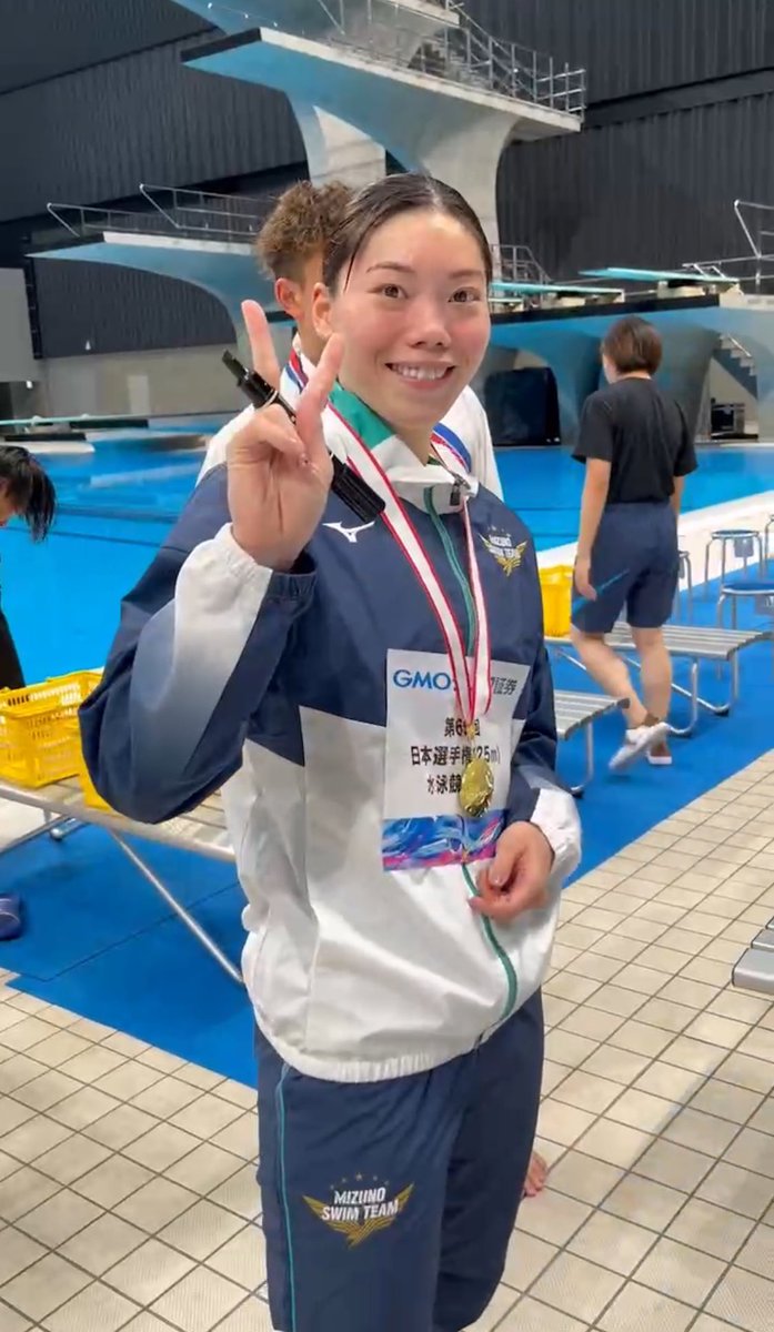 JAQUA1924's tweet photo. #競泳 第65回 #日本選手権25m 水泳競技大会【#広報委員会】

女子100m 平泳ぎ 決勝は、青木玲緒樹選手（ミズノ）が1分04秒37で1位！　おめでとうございます。
https://t.co/CbJzVd1uiW

#JASF #WorldAquatics #JapanSwim #ジャパンスイム #Selection #tobiuojapan #トビウオジャパン #Swimming https://t.co/XN9KIxfeME