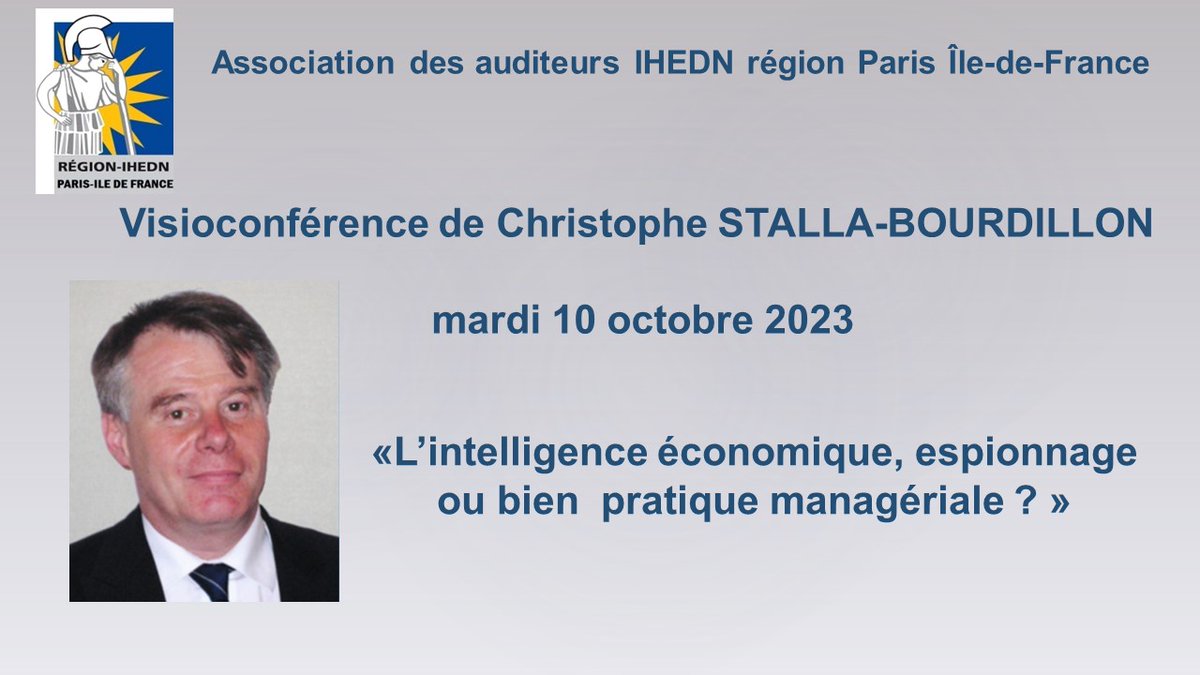 Regardez la visioconférence de Christophe STALLA-BOURDILLON sur « L’intelligence économique, espionnage ou bien  pratique managériale ? » #ihedn
🔗youtu.be/T3mvaDSrrK0