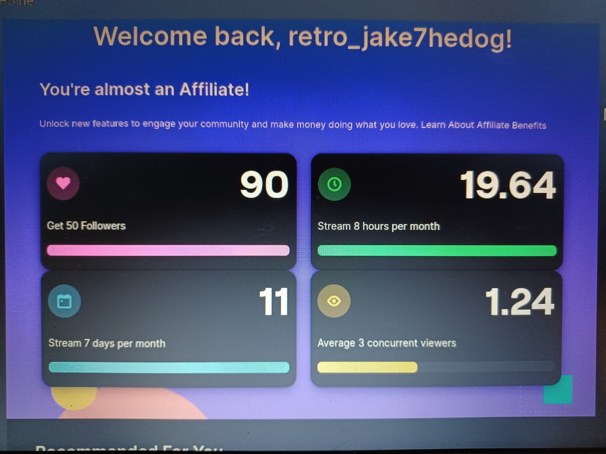 RetroJake7heDog's tweet photo. Help me reach my goal #TwitchStreamers #twitchaffiliate #averageviewers #Twitch https://t.co/vg8HkObq6r
