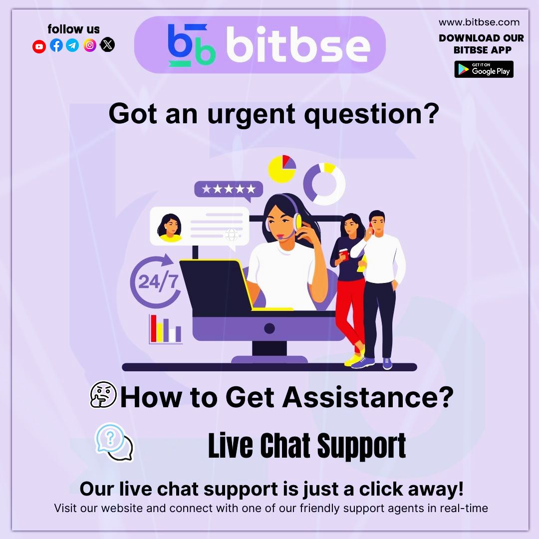 bitbse's tweet image. Instant Assistance, Right at Your Fingertips! 🚀🔗 Experience Seamless Support with Live Chat.
#livechatsupport
#tradinghelp
#KYCAssistance
#quicktransactions
#raiseticket
#instanthelp 

check out our website for mor - bitbse.com