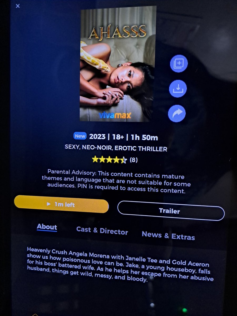 xandz34's tweet image. Amazing ng kwento ng #Ahas , may pa twist pa! 

Gold Aceron , as always, gwapo at mata mata acting lang . Galing!!! 🥹😍

@VivamaxPH 
#vivamax #vivamaxph #goldaceron 

* late post tweet but this was watched upon release