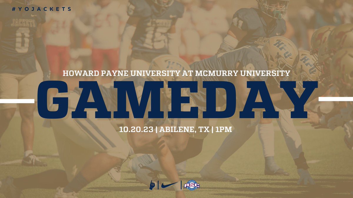 It’s Finally GameDay‼️

🆚 McMurry University 
⏰ 1:00 PM Kickoff
📍 Abilene, TX
🏟️ Wilford Moore Stadium
💻 mcmurrysports.com/sports/2019/8/…

#YoJackets #TTNS #FIGHTlikeaFREAK