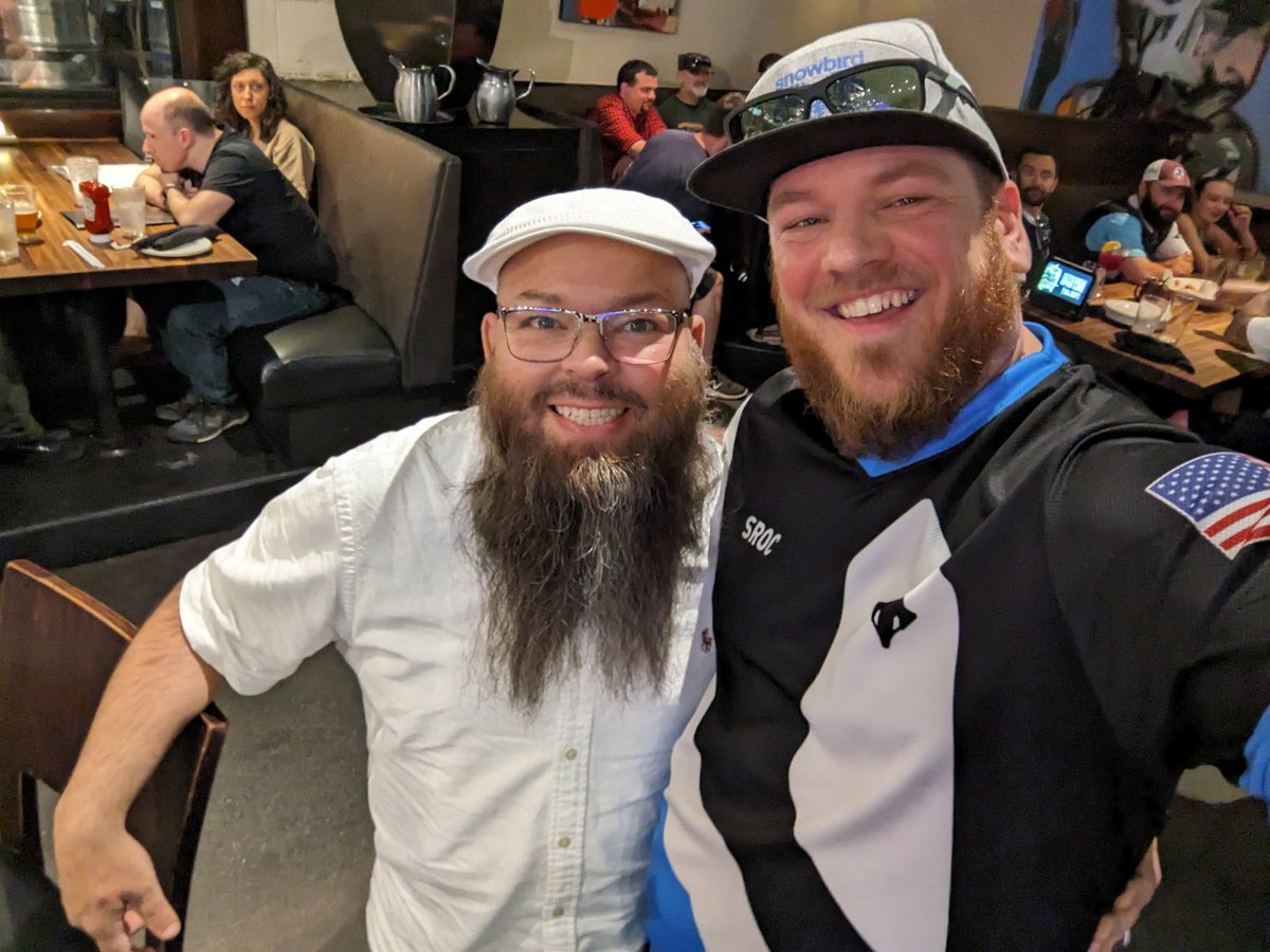 RedMonsterSC's tweet photo. @2Gamer81 and I absolutely mugging it up! Really glad we got to say hi in person! https://t.co/EvCh1FMppB