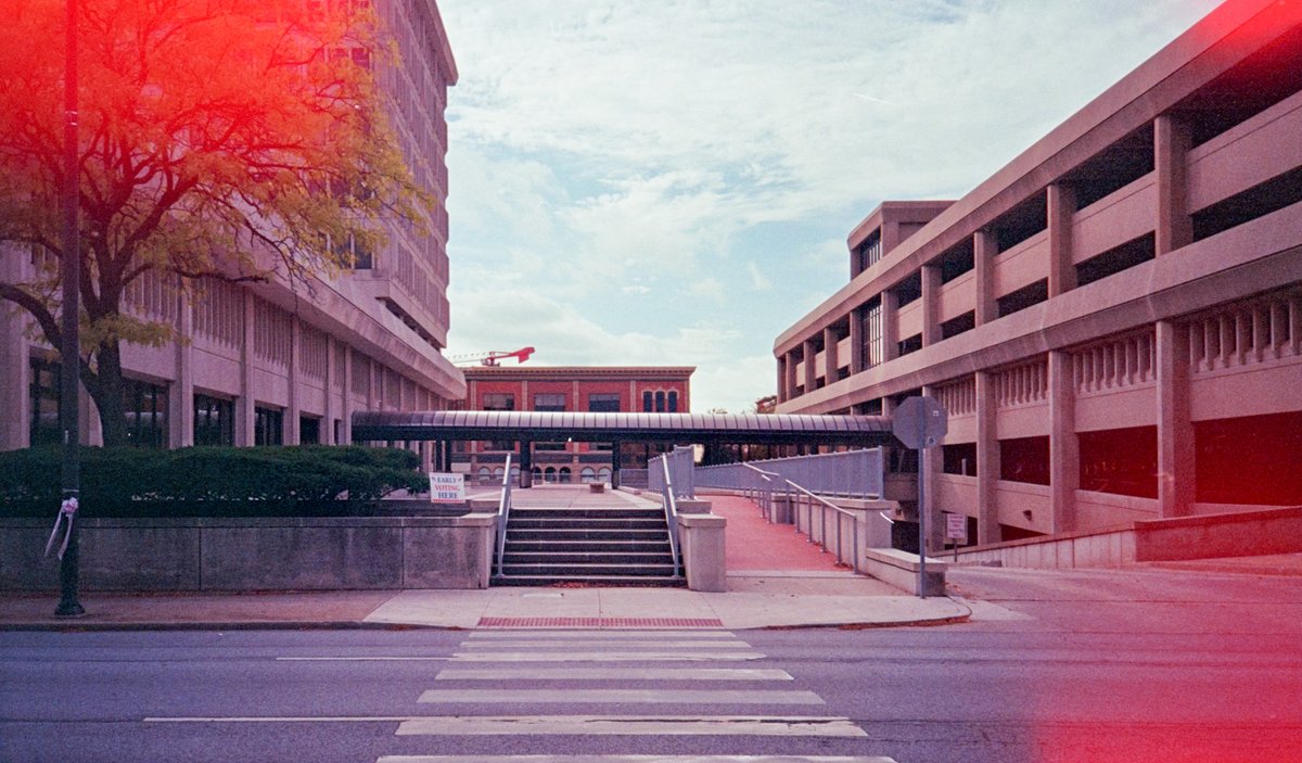 Steve Brokaw (@8888seb) on Twitter photo Fort Wayne - Olympus Stylus with <a href="/dubblefilm/">dubblefilm</a> Solar developed with FPP C-41. Solar is a preexposed color film with various red solar flares throughout the negative. #filmphotography #streetphotography Fort Wayne - Olympus Stylus with <a href="/dubblefilm/">dubblefilm</a> Solar developed with FPP C-41. Solar is a preexposed color film with various red solar flares throughout the negative. #filmphotography #streetphotography