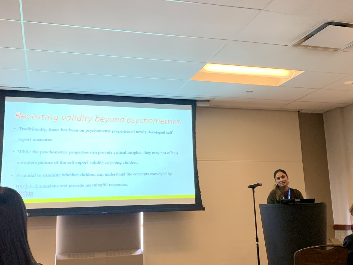 1/2 At @ISOQOL Calgary today, QUOKKA's @diana_khanna presented her work 'Understanding the child's perception of HRQoL: a mixed methods approach' with @JulieRatcliff19