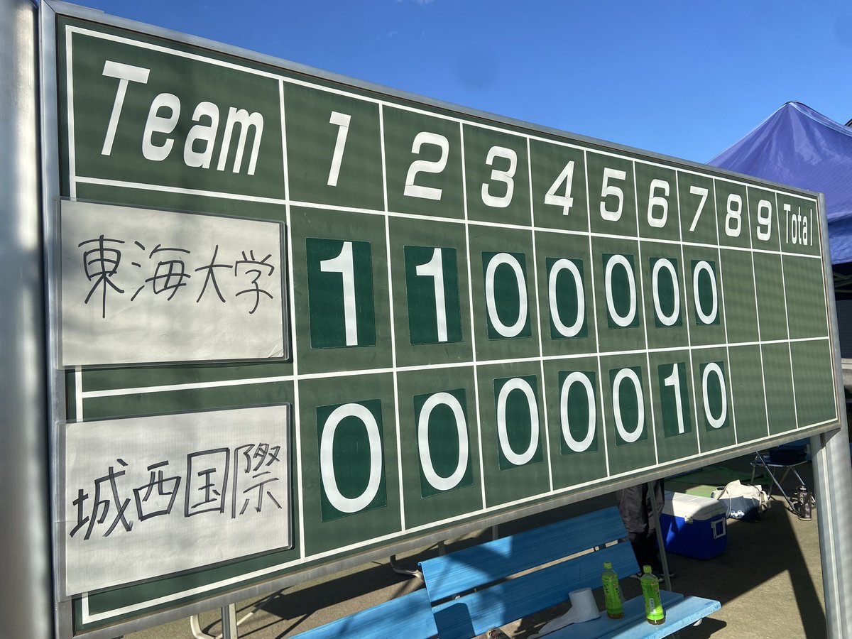試合終了
2-1で東海大学が勝ちました。