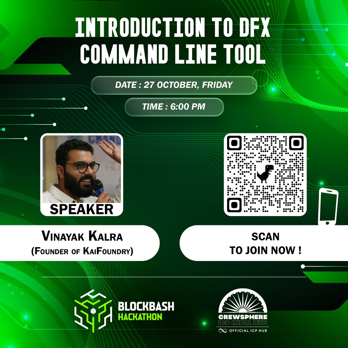 icphub_IN's tweet image. We invite you all to be a part of the BlockBash Workshop, where we delve into the subject of &apos;Introduction to DFX command line tool&apos;.

🗓️27th October
⏰ 6 PM
💻 Link to join: meet.google.com/rhi-kzcn-pky

Don&apos;t miss out on this event!
#ICPhubs #Blockbash #Blockbasher