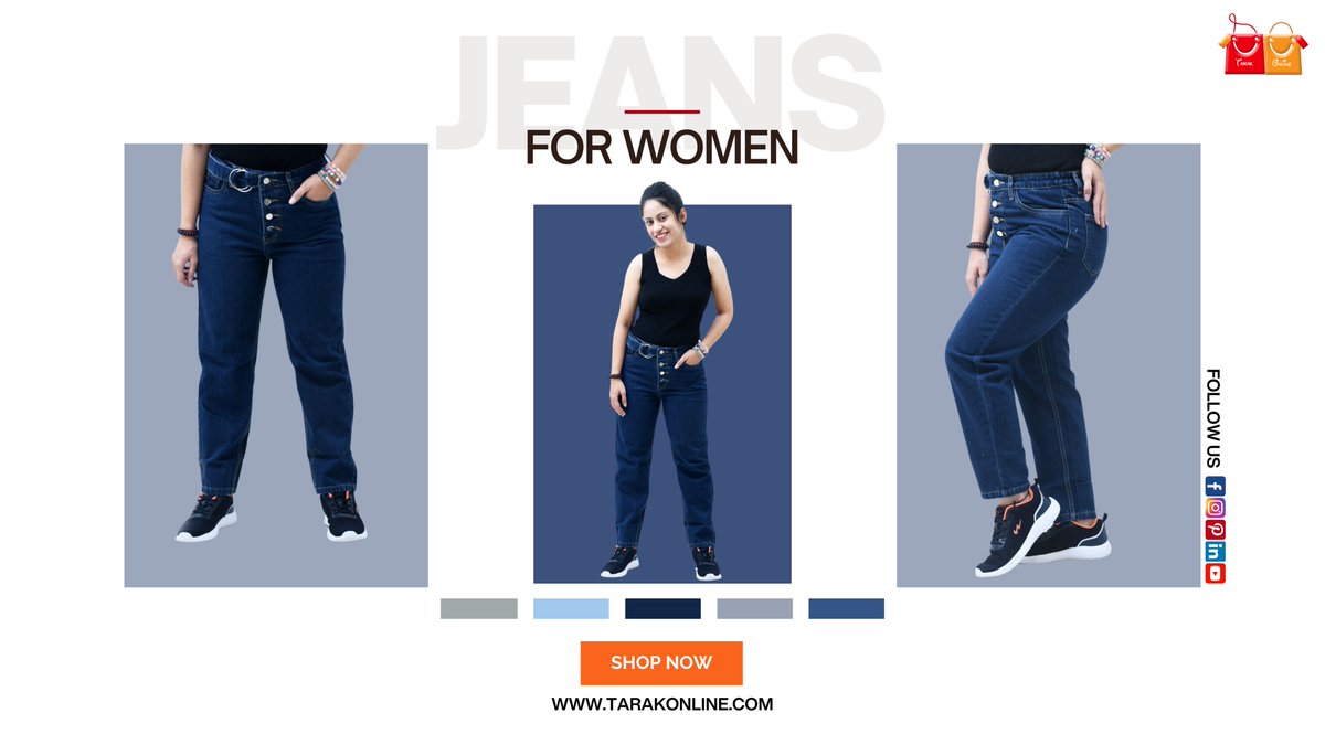 thetarakonline's tweet image. Don't miss this great offer! Upgrade your denim collection with our women's jeans, now available at TarakOnline Company with an incredible 25% discount.👖👚🌟
#Everydaydenim #Fashionessentials #Jeanslover #Jeansobsessed