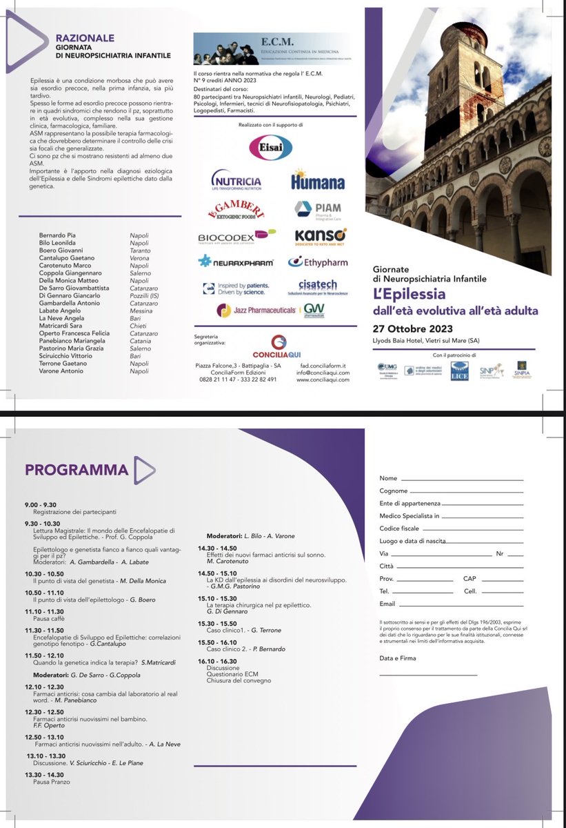 ✅ Save the date

Torniamo a parlare di Epilessia dall’età evolutiva all’età adulta!!! Venerdì prossimo, nella bellissima location di Vietri sul Mare, con colleghi provenienti da tutta l’Italia

Vi aspettiamo…