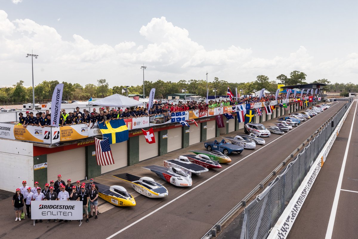 Bridgestone World Solar Challenge (@worldsolarchlg) on Twitter photo 🌞Teams from around the world come together!
<a href="/WorldSolarChlg/">Bridgestone World Solar Challenge</a> Dynamic Scrutineering has finished as teams now make final preparations for the Official Start Line tomorrow.
For the latest Scrutineering results and news, visit worldsolarchallenge.org
#BWSC 🌞Teams from around the world come together!
<a href="/WorldSolarChlg/">Bridgestone World Solar Challenge</a> Dynamic Scrutineering has finished as teams now make final preparations for the Official Start Line tomorrow.
For the latest Scrutineering results and news, visit worldsolarchallenge.org
#BWSC