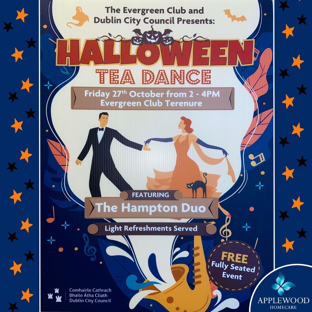 Pop down to The Evergreen Club Terenure for the Halloween Tea Dance🕺   
🎃Friday 27th October 2-4pm👻 

<a href="/Evergreen_Ter/">EvergreenTerenure</a>
<a href="/DubCityCouncil/">Dublin City Council</a>

#TeaDance #Halloween #HalloweenDance #dance #HappyHalloween #HomeCareService #Ireland #Dublin #Terenure #EvergreenClub #DublinCityCouncil