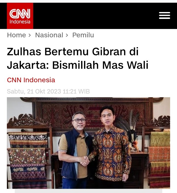 Ada pak <a href="/ridwankamil/">Ridwan Kamil</a> yg pengalaman sebagai walikota dan gubernur.
Ada pak <a href="/erickthohir/">Erick Thohir</a> sebagai menteri BUMN.

Tapi <a href="/airlangga_hrt/">Airlangga Hartarto</a> dan <a href="/ZUL_Hasan/">ZULkifli Hasan</a> lbh memilih <a href="/gibran_tweet/">Gibran Rakabuming</a> .

Ini bukti mereka ga yakin prabowo bisa menang dan memilih pemimpin bkn berdasarkan rekam jejak dan