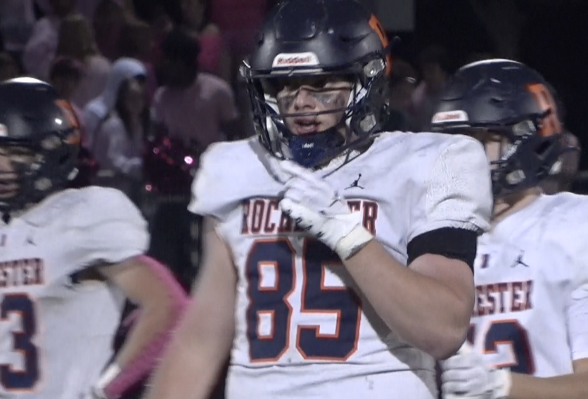 Channel1450com's tweet photo. For the first time on the turf, Rochester goes to Sacred Heart Griffin and gets a win

The Rockets finish the regular season 9-0 as Nolan Mrozowski rushes for two touchdowns and Bryan Zulauf finds Henry Buecker for two touchdowns

Full game highlights:
https://t.co/JVfiGXOtqP https://t.co/UfkVoVTgHt