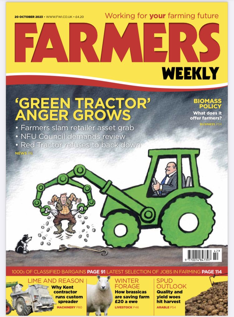 My cover artwork for Farmers Weekly 20/10/23 #farmersweekly #redtractor #farming